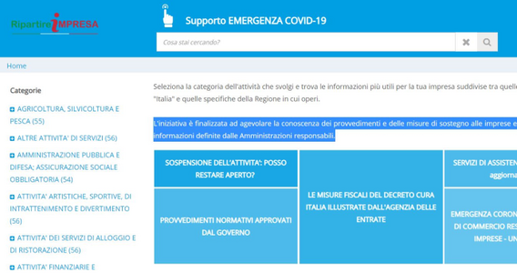 Coronavirus: RipartireImpresa, il sito Unioncamere "bussola" per le imprese