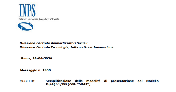 Cassa integrazione agricola, domanda più veloce: modello SR43 semplificato