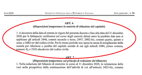 DL Liquidità, articolo 6: perché non includere anche il 2019?