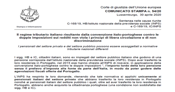 La tassazione delle pensioni può seguire regole differenti tra pubblico e privato