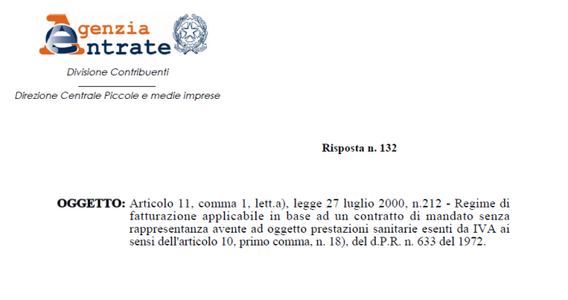 Fattura e mandato senza rappresentanza: chi la emette per prestazioni esenti IVA?