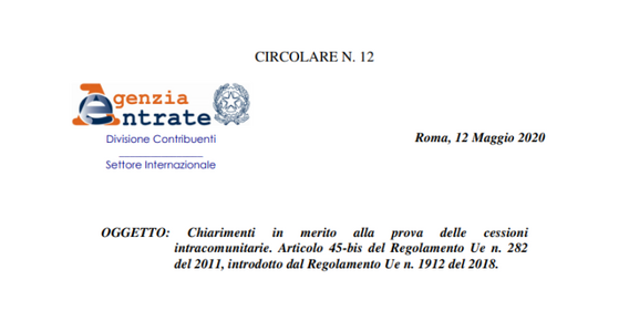 Regolamento UE, prova del trasporto di beni: l'AdE sulle cessioni intracomunitarie