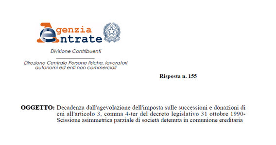 Scissione di società, quando si deve pagare l'imposta sulle successioni?