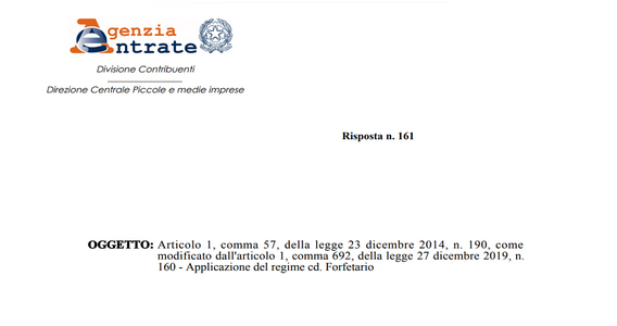 Regime forfettario e mera prosecuzione dell'attività precedente