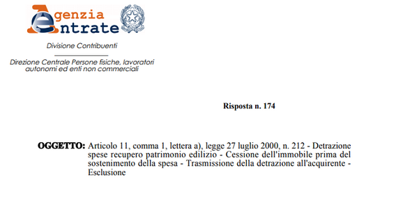 Bonus ristrutturazione, detrazione persa per chi paga i lavori dopo la vendita