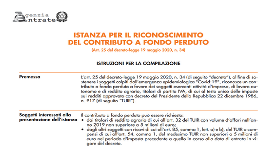 Contributo a fondo perduto anche per gli enti del terzo settore