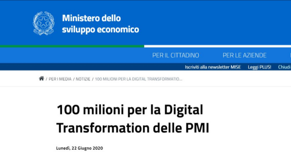 Digital transformation, decreto attuativo MISE: 100 milioni per PMI