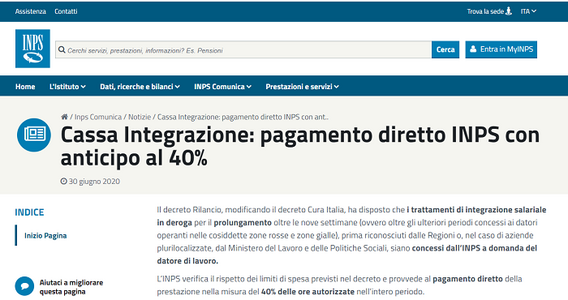 Cassa integrazione, come funziona il saldo in caso di anticipazione INPS