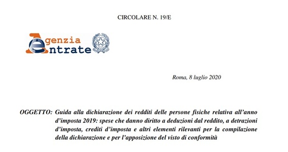 Dichiarazione dei redditi 2020, dall'Agenzia delle Entrate la guida alle detrazioni
