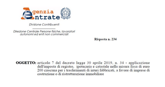 Imposte ipotecaria e catastale fisse, quando si ha diritto all'agevolazione?