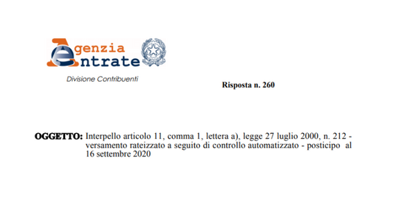 Avvisi bonari, proroga dei versamenti al 16 settembre anche per le rate scadute