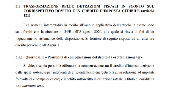 Bonus casa 2020, credito d'imposta non compensabile con la rottamazione ter