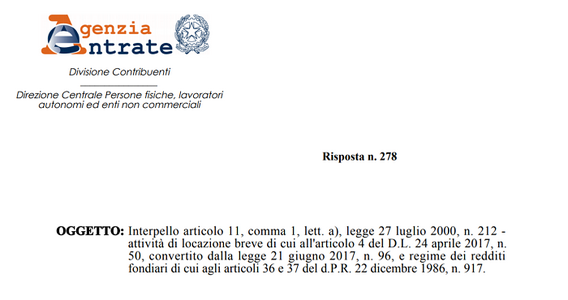 Affitti brevi, il numero degli immobili non determina l'attività imprenditoriale