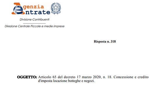 Bonus affitto botteghe e negozi anche per i canoni di concessione di beni pubblici