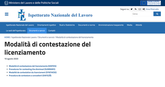 Licenziamento illegittimo, come procedere alla contestazione: istruzioni INL