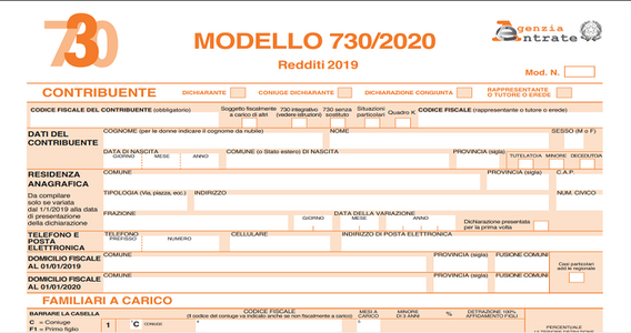 Modello 730/2020 de cuius: detrazioni per familiari a carico