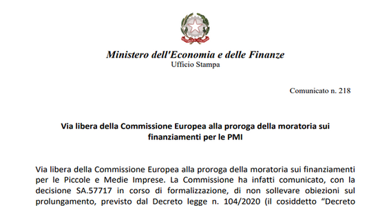 Partite IVA, rate di prestiti e mutui bloccate fino al 2021: via libera della Commissione UE
