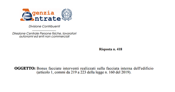 Bonus facciate, i chiarimenti sul requisito della visibilità