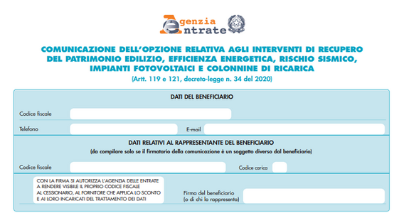 Ecobonus 110%, comunicazione cessione del credito: come fare e chi deve inviarla