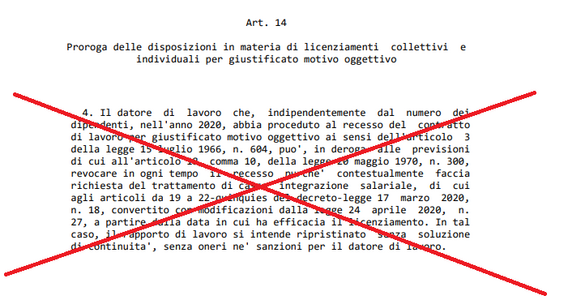 Licenziamenti, eliminata la possibilità di revoca con la conversione del DL Agosto
