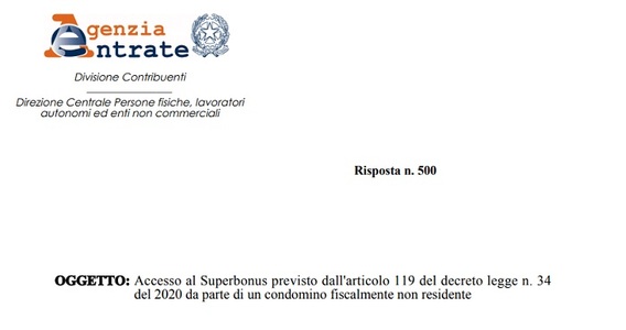 Superbonus 110% anche per i non residenti, cessione e sconto le alternative alla detrazione