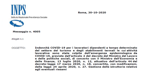 Bonus 600 euro lavoratori del turismo e degli stabilimenti termali: esiti delle domande