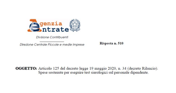 Test sierologici ai dipendenti: rientrano nel bonus sanificazione?
