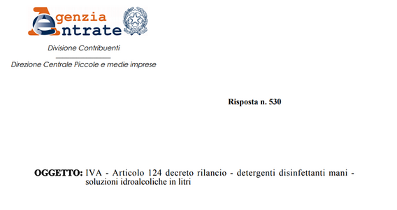 IVA agevolata? Solo per l'igienizzante, ma non per il semplice sapone