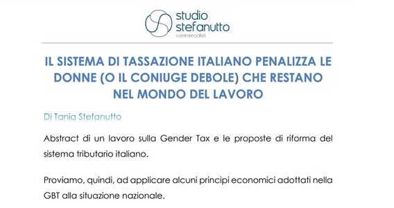 Il sistema di tassazione italiano penalizza le donne che restano nel mondo del lavoro