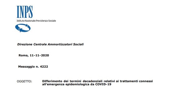 Cassa integrazione, sulla scadenza del 15 novembre i chiarimenti INPS