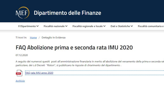 IMU bed and beakfast e case vacanze: cancellazione del saldo solo per attività imprenditoriali