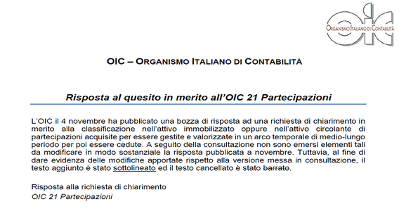 La mera prospettiva di vendita non è sufficiente per classificare le partecipazioni nell'attivo circolante