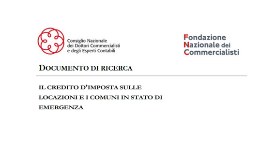 Credito di imposta locazioni e comuni in emergenza: l'aggiornamento di FNC e CNDCEC
