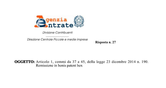 Patent box, in quali casi si può applicare la remissione in bonis?