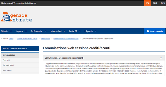 Cessione crediti bonus casa entro la scadenza del 16 marzo per le spese del 2020
