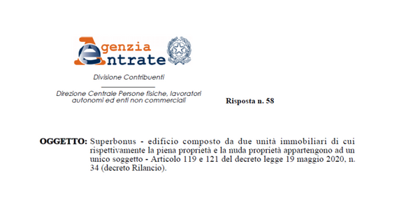 Superbonus 110%, due abitazioni e un edificio: al proprietario spetta l'agevolazione
