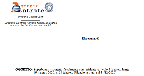 Superbonus 110% non residenti, il reddito fondiario apre alla detrazione