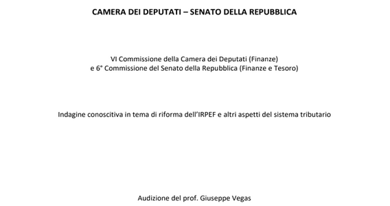 Riforma fiscale, Irpef flat del 15% e nuova imposta sui consumi: la proposta del Professor Vegas