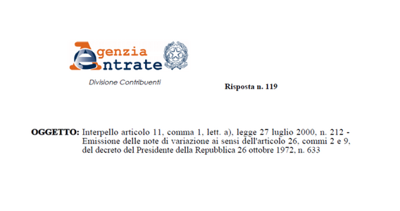 Nota di variazione IVA, si considerano le prestazioni precedenti alla risoluzione per inadempimento