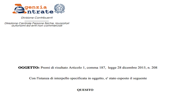 Premi di risultato, tassazione agevolata anche senza RSA e contratto collettivo territoriale