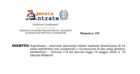 Superbonus 110, demolizione e ricostruzione: spetta per la conservazione del patrimonio edilizio