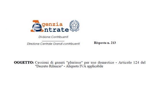 IVA guanti pluriuso: la lunga durata esclude la tassazione agevolata