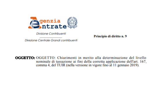 Tassazione imprese estere, imposte societarie: rileva la corrispondente dell'Ires