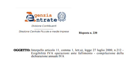 Dichiarazione IVA 2021: modulo doppio per operazioni pre e post fallimento