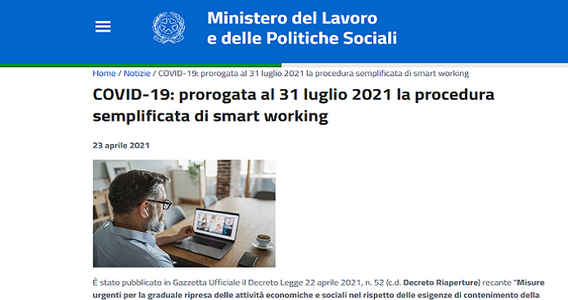 Smart working semplificato, proroga al 31 luglio 2021: le novità del Decreto Riaperture