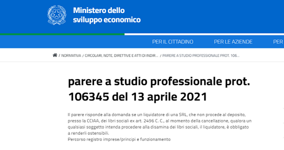 Libri sociali, conservazione presso il Registro delle Imprese anche per le società cessate