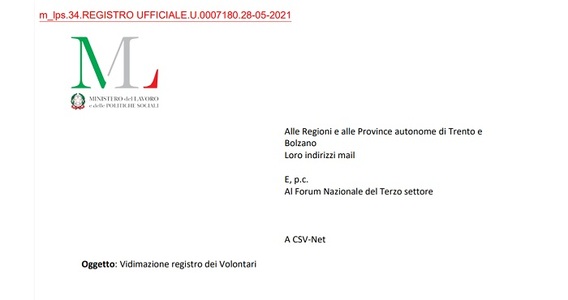 Registro dei volontari, resta in vigore l'obbligo di vidimazione?