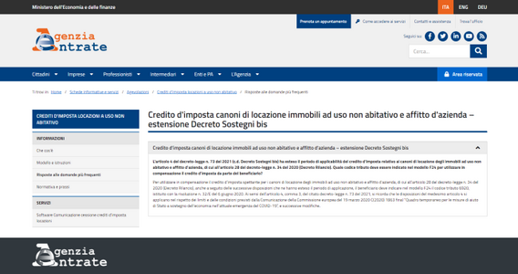 Bonus affitto, si può utilizzare in compensazione con codice tributo 6920