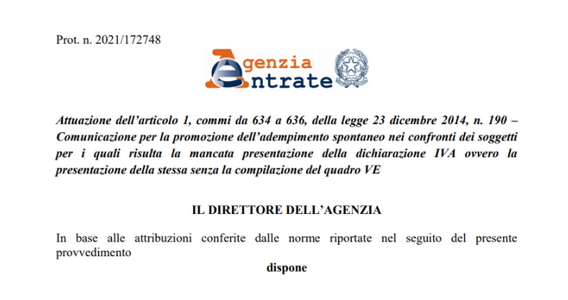 Dichiarazione IVA 2021, mancata presentazione: la comunicazione AdE per adempimento spontaneo