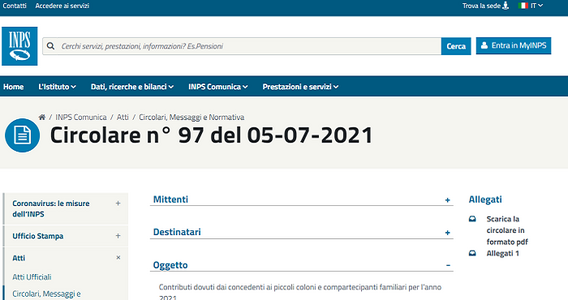 Contributi INPS piccoli coloni e compartecipanti familiari: importi, aliquote e scadenze per il 2021